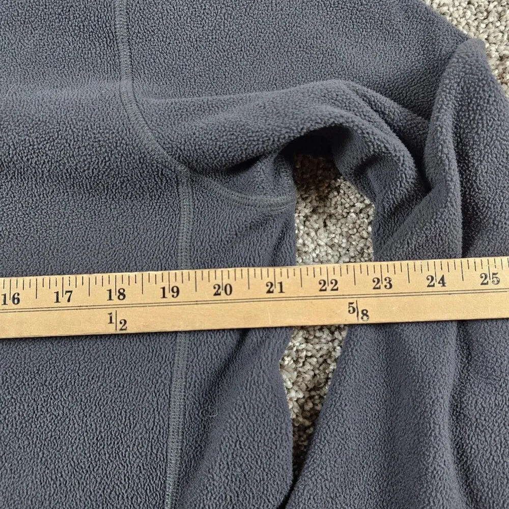 North Face Sweater Mens Medium Gray Fleece Pullover 1/4 Zip Hike Camping Casual